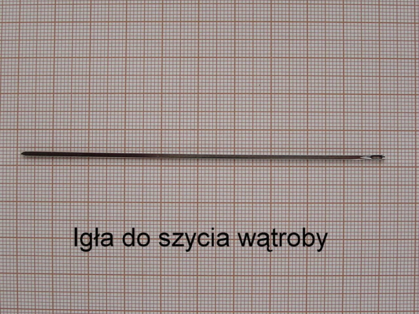 Igła do szycia wątroby prosta