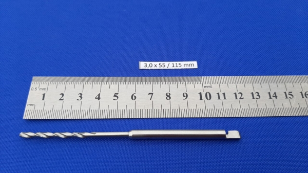 Wiertło chirurgiczne 3,0 x 55  115mm