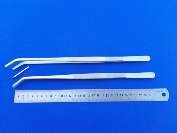 Pęseta anatomiczna odgięta 30 cm.