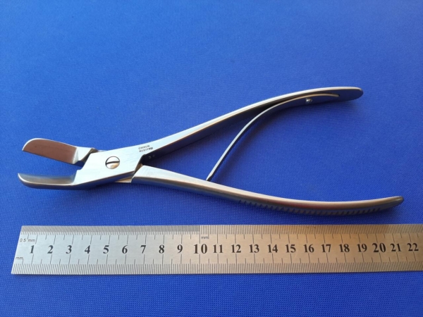Kleszcze Liston do cięcia kości średnio odgięte 220 mm pogrubione - matowe