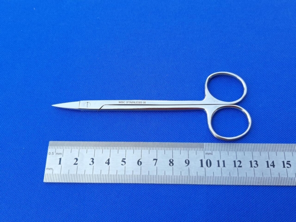 Nożyczki proste końce ostro  ostre 130 mm. MSC -  ostrze 20mm