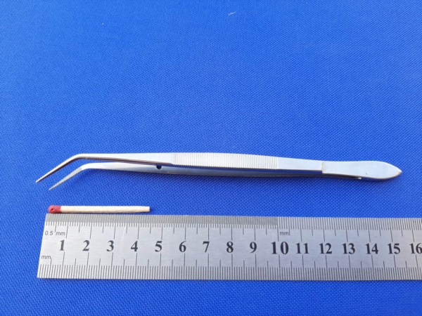 Pęseta stomatologiczna odgięta 155 mm