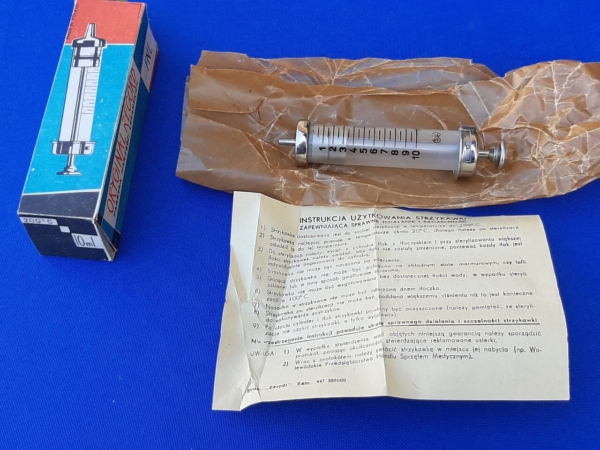 Strzykawka wielorazowa - szklana 10 ml. typ Record
